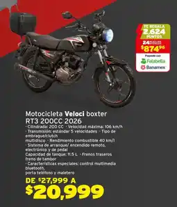 Soriana Híper Veloci motocicleta boxter RT3 200cc 2026 oferta