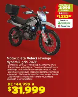 Soriana Híper Veloci motocicleta revenge dynamik gris 2026 oferta