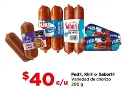 Bodega Aurrerá Fud, Kir o Sabori chorizo oferta