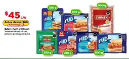 Bodega Aurrerá Bafar, Fud o Chimex salsichas jamon o pechuga de pavo oferta
