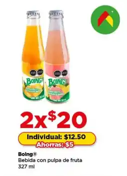 Bodega Aurrerá Boing bebida con pulpa de fruta oferta