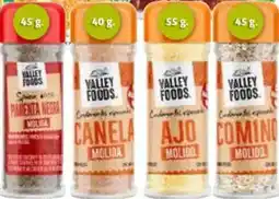 Soriana Híper Valley Foods pamienta negra/canela molida/ajo molido/comino molido oferta