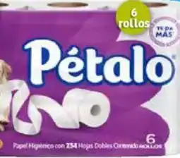 Soriana Híper Pétalo 6 rollos oferta