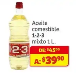 Soriana Híper 1-2-3 aceite comestible mixto oferta