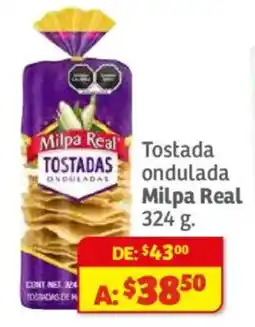 Soriana Híper Milpa Real tostada ondulada oferta