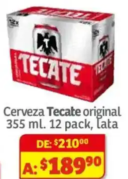 Soriana Híper Tecate original cerveza oferta