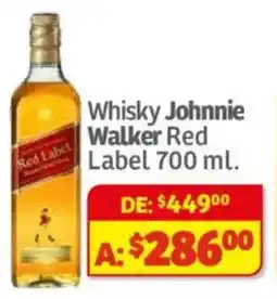 Soriana Híper Johnnie Walker Red Label whisky oferta