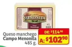 Soriana Híper Campo Menonita queso manchego oferta