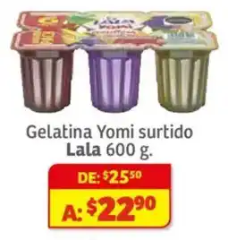 Soriana Híper Lala gelatina yomi oferta