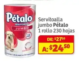 Soriana Híper Pétalo servitoalla jumbo oferta