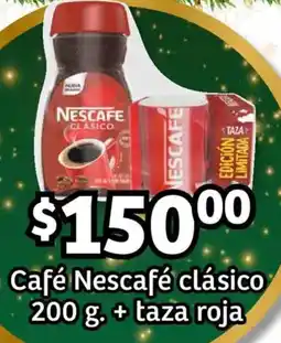 Soriana Híper Nescafé clásico + taza roja oferta