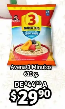 Soriana Híper Quaker 3 minutos avena oferta