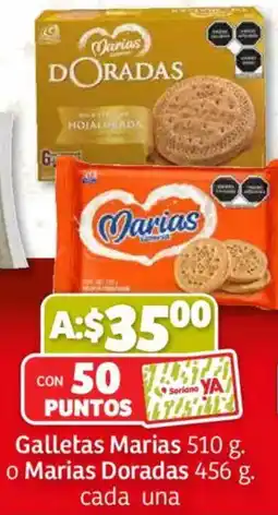 Soriana Híper Galletas Marias o Marias Doradas oferta