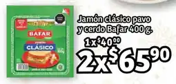 Soriana Híper Bafar jamón clásico pavo y cerdo oferta