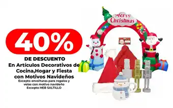 HEB En artículos decorativos de cocina,hogar y fiesta con motivos navideños oferta