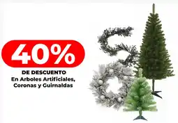 HEB En arboles artificiales, coronas y guirnaldas oferta
