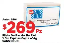 HEB Sans Souci filete de bacalo sin piel y sin espinas cajita oferta