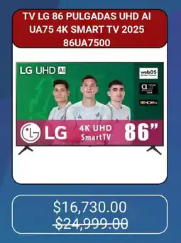 Walmart LG Smart TV 86" oferta