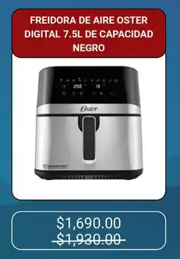 Walmart Oster freidora de aire digital 7.5L oferta