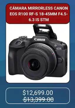Walmart Canon cámara mirrorless oferta