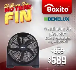 Boxito Benelux ventilador de piso 20" oferta