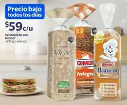 Walmart Bimbo variedad de pan oferta