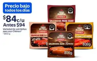 Walmart Chimex salsichas para asar oferta