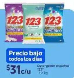 Walmart 123 detergentes en polvo oferta