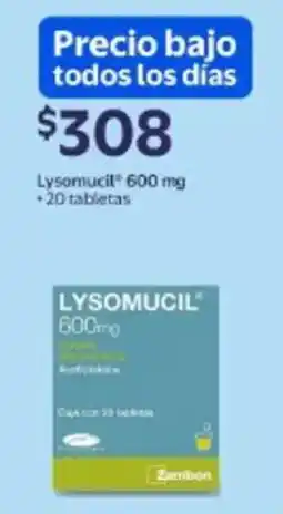 Walmart Lysomucil 600 mg oferta