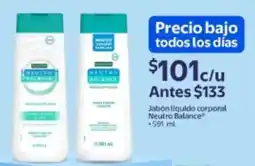 Walmart Neutro Balance jabón líquido corporal oferta