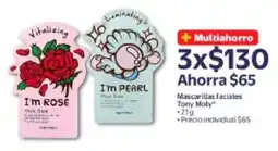 Walmart Tony Moly mascarillas faciales oferta