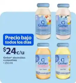 Walmart Gerber electrolitos o smoothies oferta