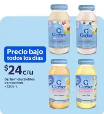 Walmart Gerber electrolitos o smoothies oferta