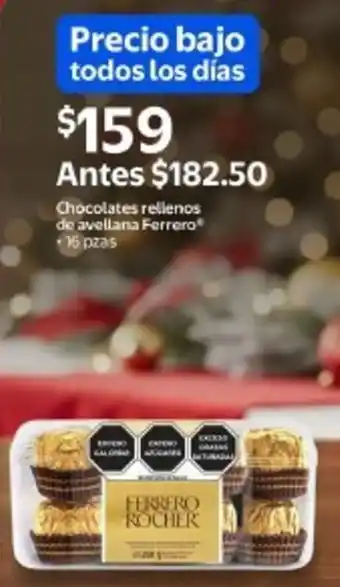 Walmart Ferrero chocolates rellenos de avellana oferta
