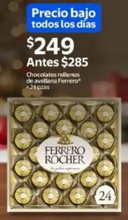 Walmart Ferrero chocolates rellenos de avellana oferta
