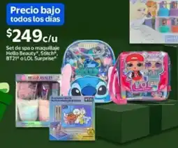 Walmart Hello Beauty, Stitch, BT21 o LOL Surprise set de spa o maquillaje oferta