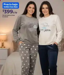 Walmart Set de pijama polar bordada oferta