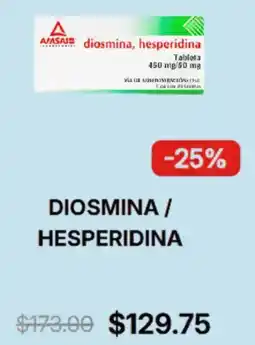 Farmacias Similares Diosmina / hesperidina oferta
