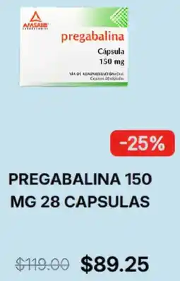 Farmacias Similares Pregabalina oferta