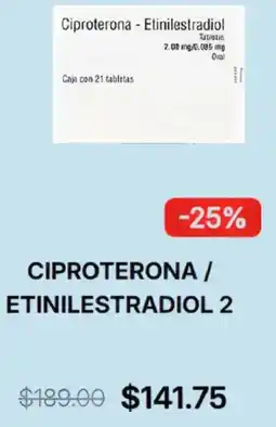 Farmacias Similares Ciproterona / etinilestradiol 2 oferta