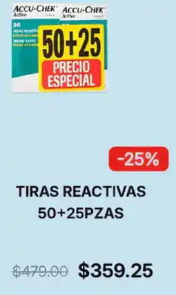 Farmacias Similares Tiras reactivas 50+25pzas oferta