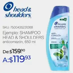 Woolworth Head & Soulders shampoo anticomezón oferta