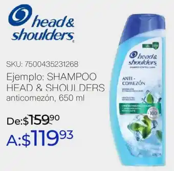 Head & Soulders shampoo anticomezón