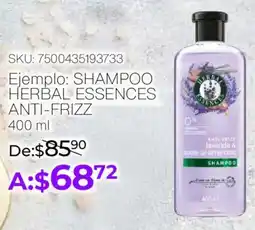 Woolworth Herbal essences anti-frizz shampoo oferta