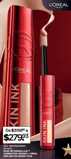 Woolworth l'oréal skin ink base de maquillaje y corrector líquido oferta