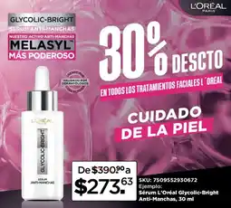 Woolworth Sérum l'oréal glycolic-bright anti-manchas oferta