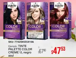 Woolworth Tinte palette color creme 1.1, negro azul oferta