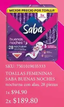 Woolworth Toallas femeninas saba buenas noches oferta