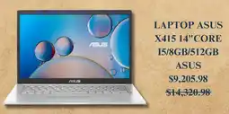 City Club Asus laptop X415 14" oferta
