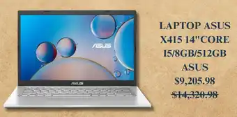 Asus laptop X415 14"